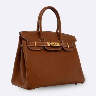 HERMES BIRKIN 30 FAUVE BARENIA FAUBOURG