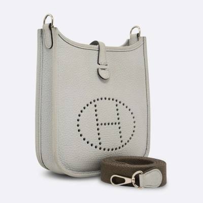 HERMES EVELYNE MINI BLEU PALE CLEMENCE