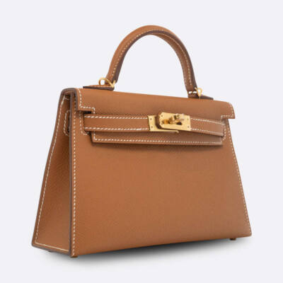 HERMES KELLY MINI 20 GOLD EPSOM