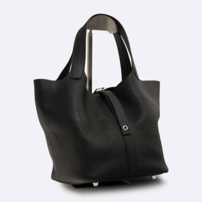 HERMES PICOTIN 22 BLACK CLEMENCE