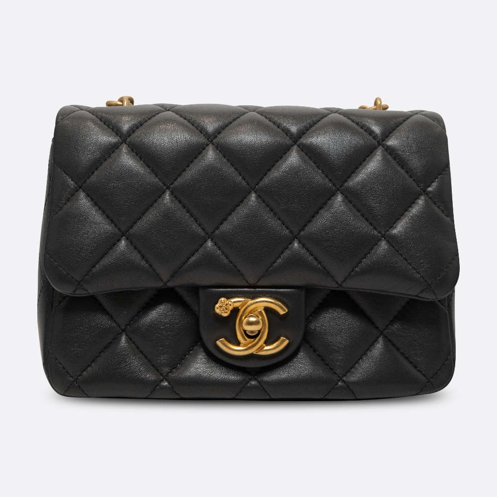 CHANEL-FLAPBAG-MINI-GRAY-LAMBSKIN-8267 front.jpg