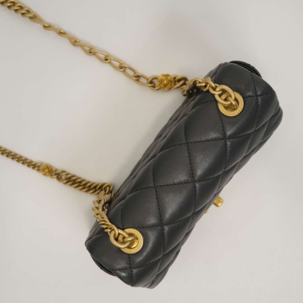 CHANEL-FLAPBAG-MINI-GRAY-LAMBSKIN-8267 topdown.jpg