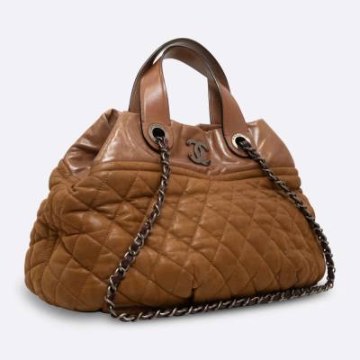 CHANEL IN THE MIX MEDIUM BROWN IRIDESCENT CALFSKIN