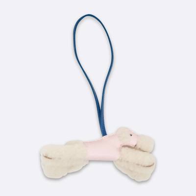 HERMES BUDY BAG CHARM ROSE MILO