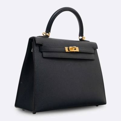HERMES KELLY SELLIER 25 BLEU INDIGO EPSOM