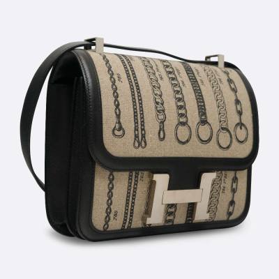 HERMES CONSTANCE 24 BLACK TOGO, SWIFT