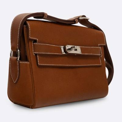 HERMES KELLY MESSENGER PM FAUVE BARENIA FAUBOURG