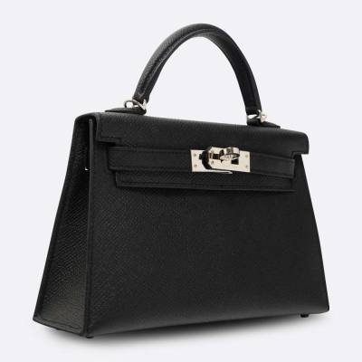 HERMES MINI KELLY 20 BLACK EPSOM