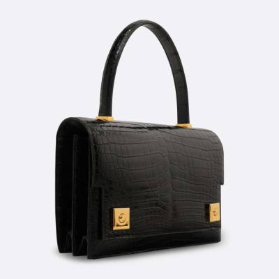 HERMES PIANO 25 BLACK POROSUS CROCODILE