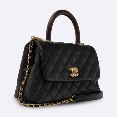 CHANEL COCO HANDLE SMALL BLACK CAVIAR