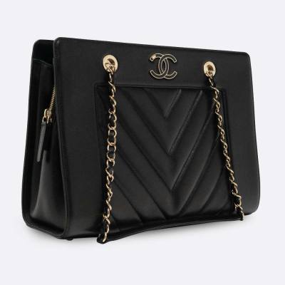 CHANEL MADEMOISELLE BAG MEDIUM BLACK CALF
