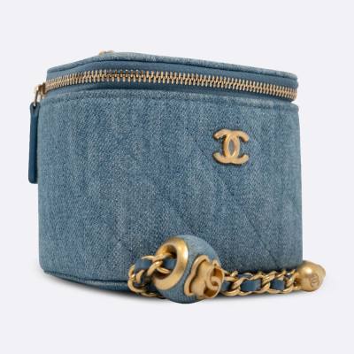 CHANEL VANITY MINI BLUE DENIM