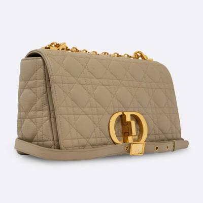 CHRISTIAN DIOR CARO BAG MEDIUM BEIGE CALF