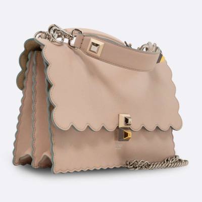 FENDI KAN SHOULDER BAG PINK CALF