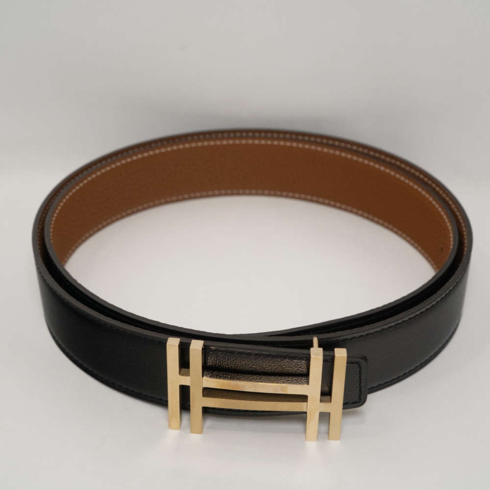 HERMES-BELT-90CM-BLACK,BROWN-BOXCALF-8423 front.jpg