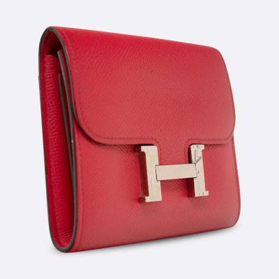 HERMES CONSTANCE WALLET COMPACT ROSE EXTREME EPSOM