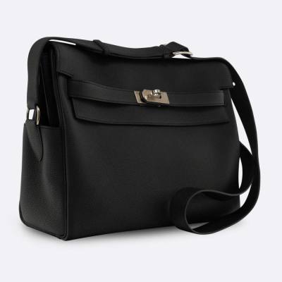 HERMES KELLY MESSENGER GM BLACK TOGO