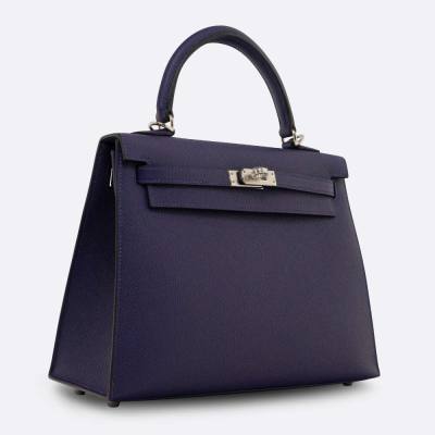 HERMES KELLY SELLIER 25 PURPLE EPSOM