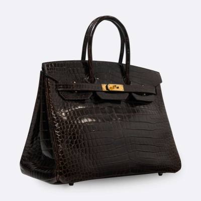 HERMES BIRKIN 35 COCOAN POROSUS CROCODILE