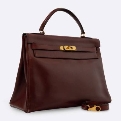 HERMES KELLY RETOURNE 32 ROUGE H BOX CALF