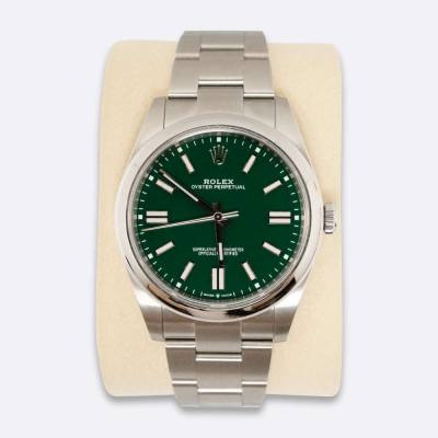 ROLEX OYSTER PERPETUAL 41 MM GREEN STAINLESS STEEL
