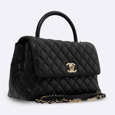 CHANEL COCO HANDLE MEDIUM BLACK CAVIAR