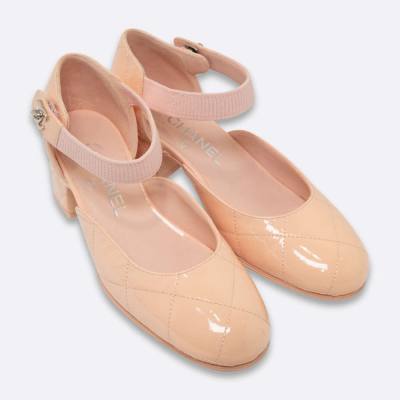 CHANEL PUMPS EU 37 PINK PATENT