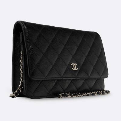 CHANEL WALLET ON CHAIN 19 BLACK CAVIAR