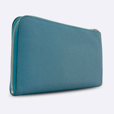 HERMES AZAP WALLET GM BLEU CLEMENCE