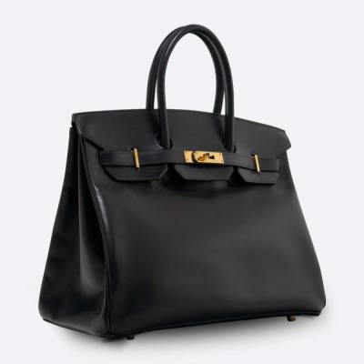 HERMES BIRKIN 35 BLEU MARINE BOX CALF